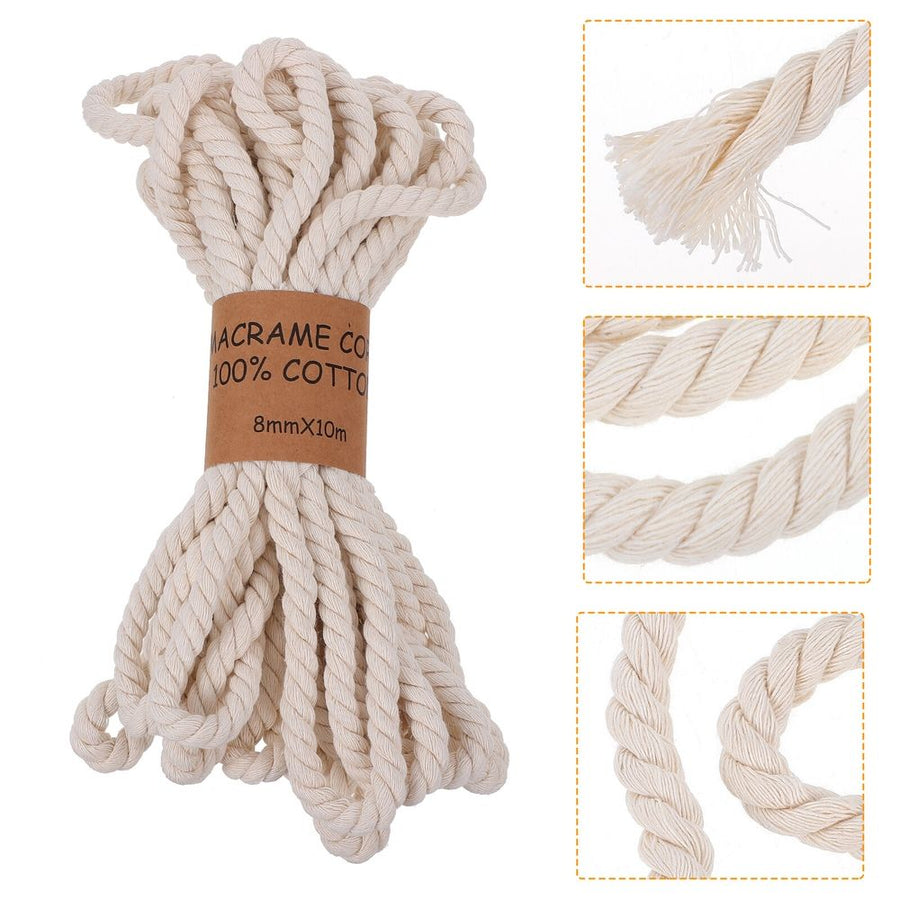 1 Bundle Macrame Cord for Home Decor, Cotton Twisted Rope for Hanging Tapestry and Craft Projects