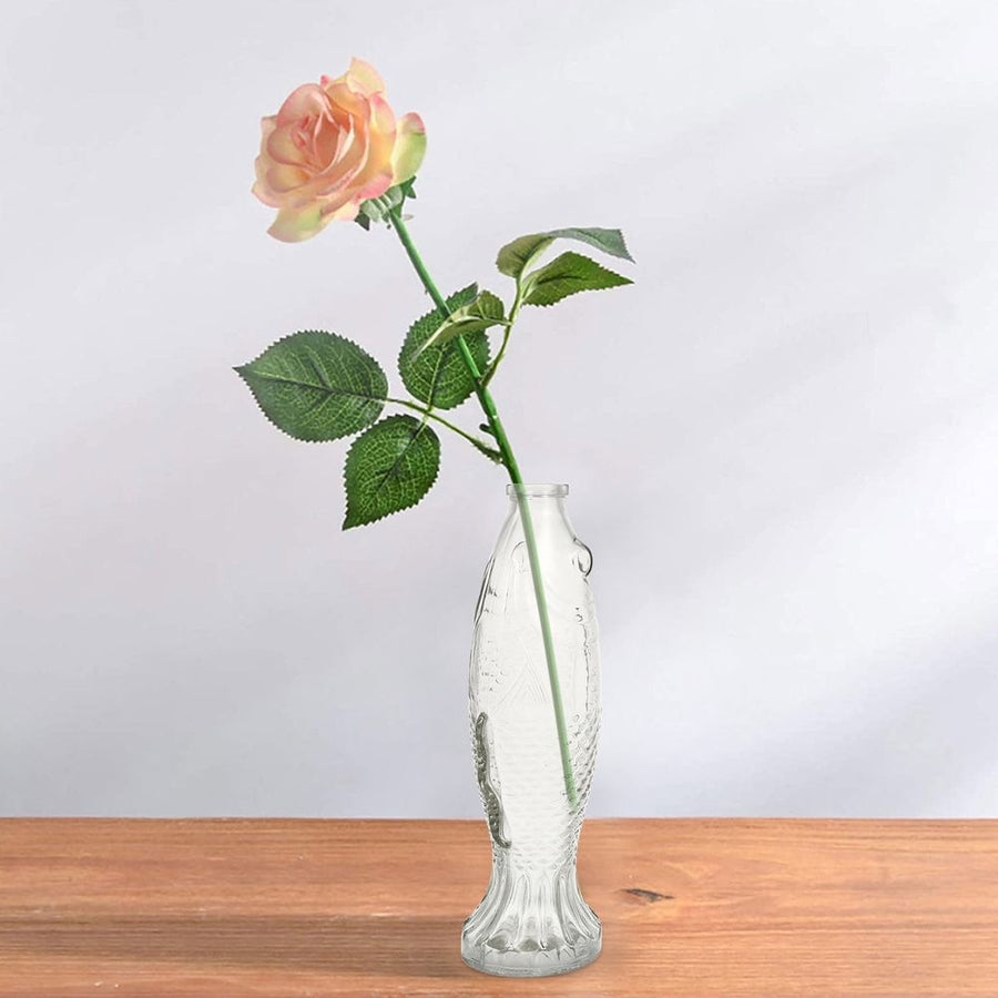 Fish Shaped Bottle Glass Bottle Delicate Glass Bottle Decorative Flower Bottle