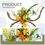 Butterfly Shaped Wreath with Pastel Berries and Floral Spring Artificial Wreaths for Front Door Decor