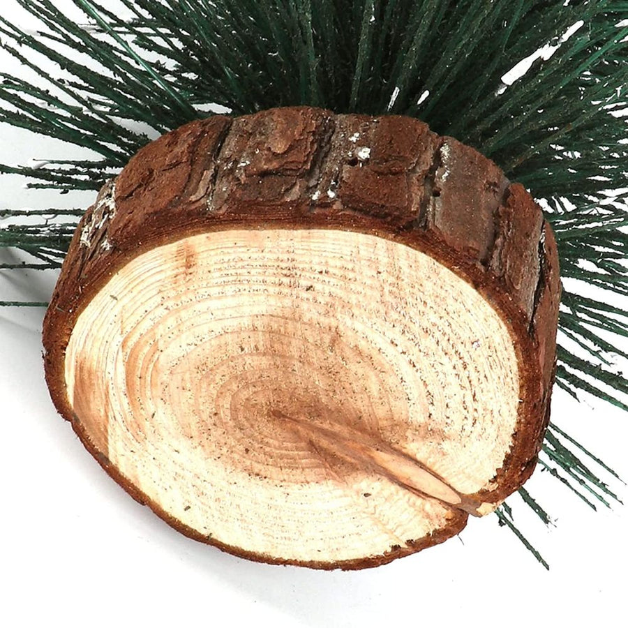 Bottle Brush Trees,Desktop Pine Tree Small Pine Tree with Wooden Bases Christmas Bristle Brush Tree for Xmas Holiday Party Home Tabletop Tree Decor