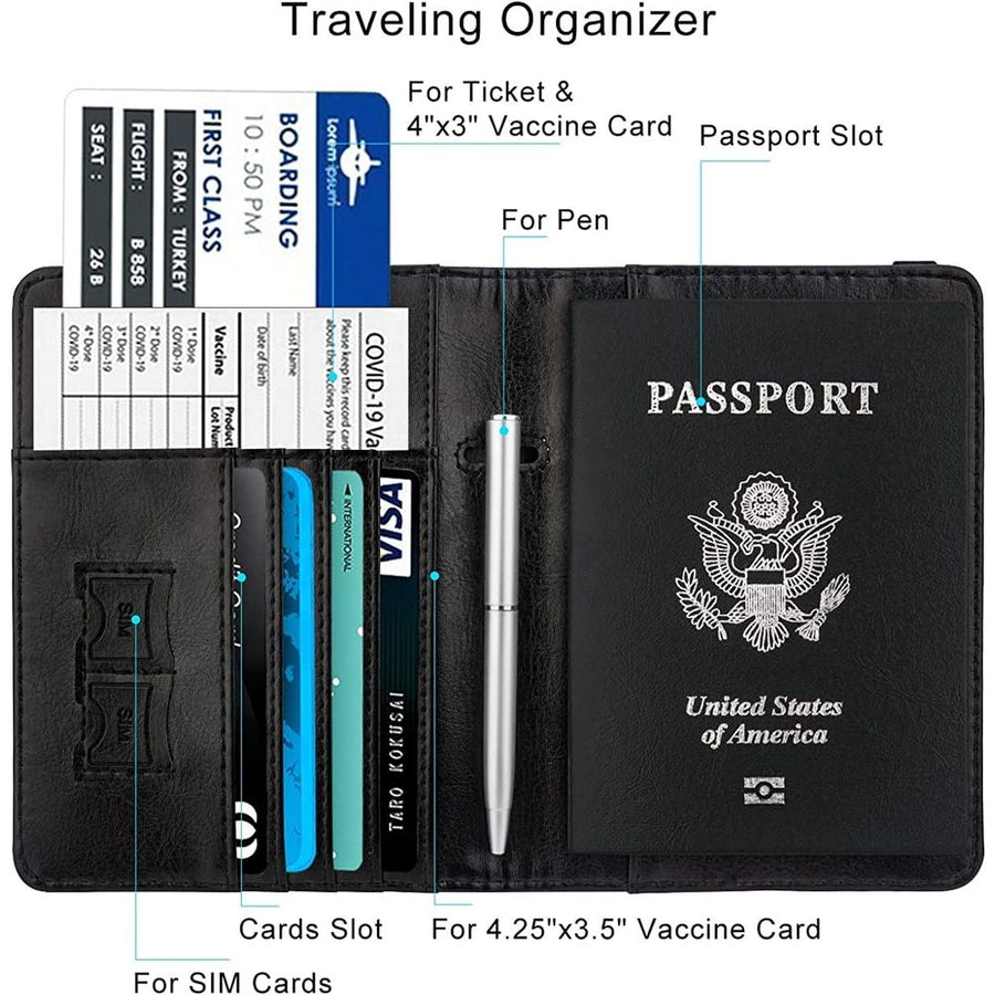 Passport Holder Cover Traveling Passport Case, 2Pack