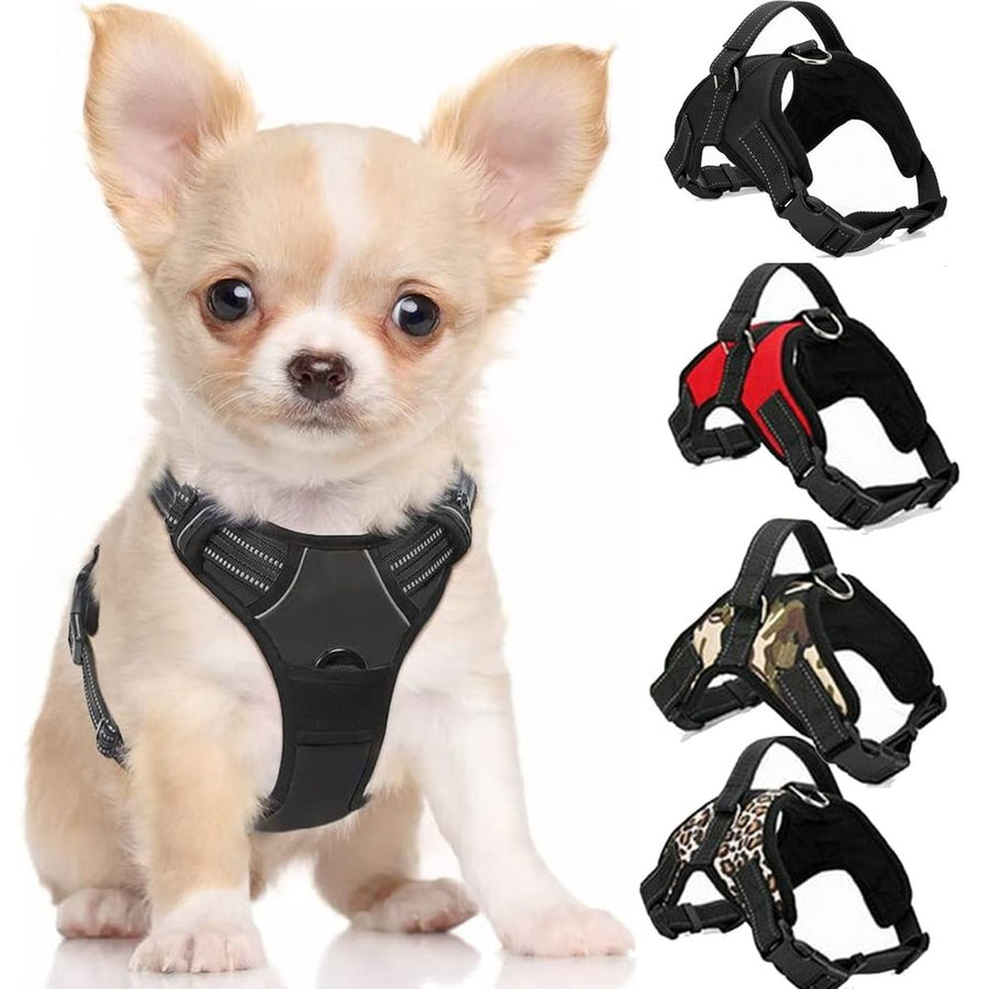 Non pull dog harness, adjustable size with handle cushioned dog vest harness, suitable for Oxford pet harness for small, medium and large dogs