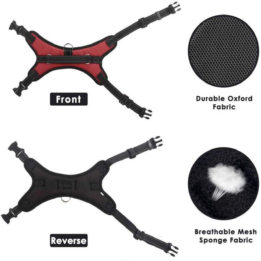 Non pull dog harness, adjustable size with handle cushioned dog vest harness, suitable for Oxford pet harness for small, medium and large dogs