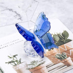 Crystal Butterfly Statue Glass Butterfly Crystal Ball Base Crystal Animal Collectibles Female Statue Gift