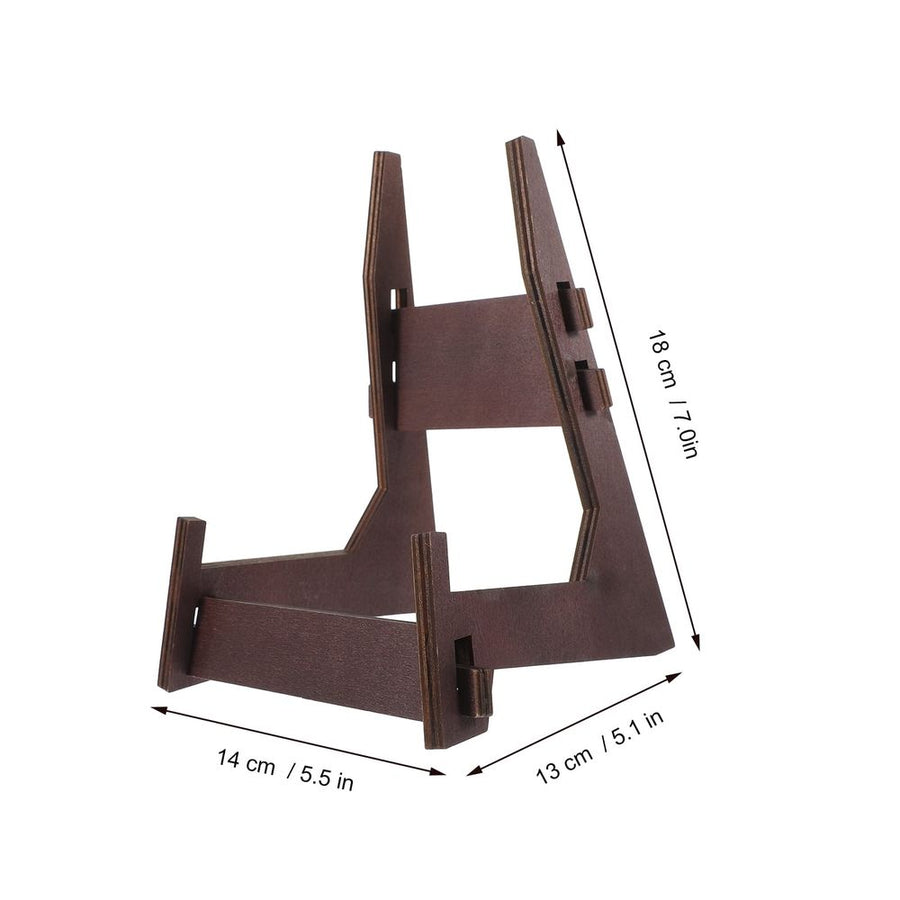 Multi-functional Wood Display Rack Desktop Photo Frame Stand Stable Menu Holder Plate Drying Rack