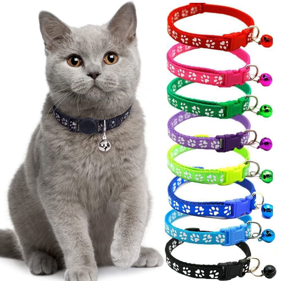 Kitten Collar with Bell, 2 Pack Breakaway Cat Collars with Safe Quick Release Buckle, Adjustable Soft Pet Collar for Small Medium Kitty Cats