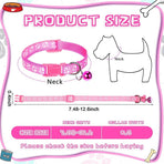 Kitten Collar with Bell, 2 Pack Breakaway Cat Collars with Safe Quick Release Buckle, Adjustable Soft Pet Collar for Small Medium Kitty Cats