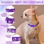 Kitten Collar with Bell, 2 Pack Breakaway Cat Collars with Safe Quick Release Buckle, Adjustable Soft Pet Collar for Small Medium Kitty Cats