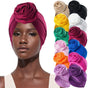 Women  Flower Headband Elastic Cap Pre-Tied Scarf Bonnet Beanie Headwrap