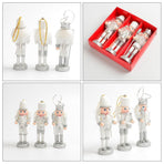 Nutcracker Pendants Set of 3, 4.91 x 1.38 x 1.38 in, Holiday Crafts and Decorations