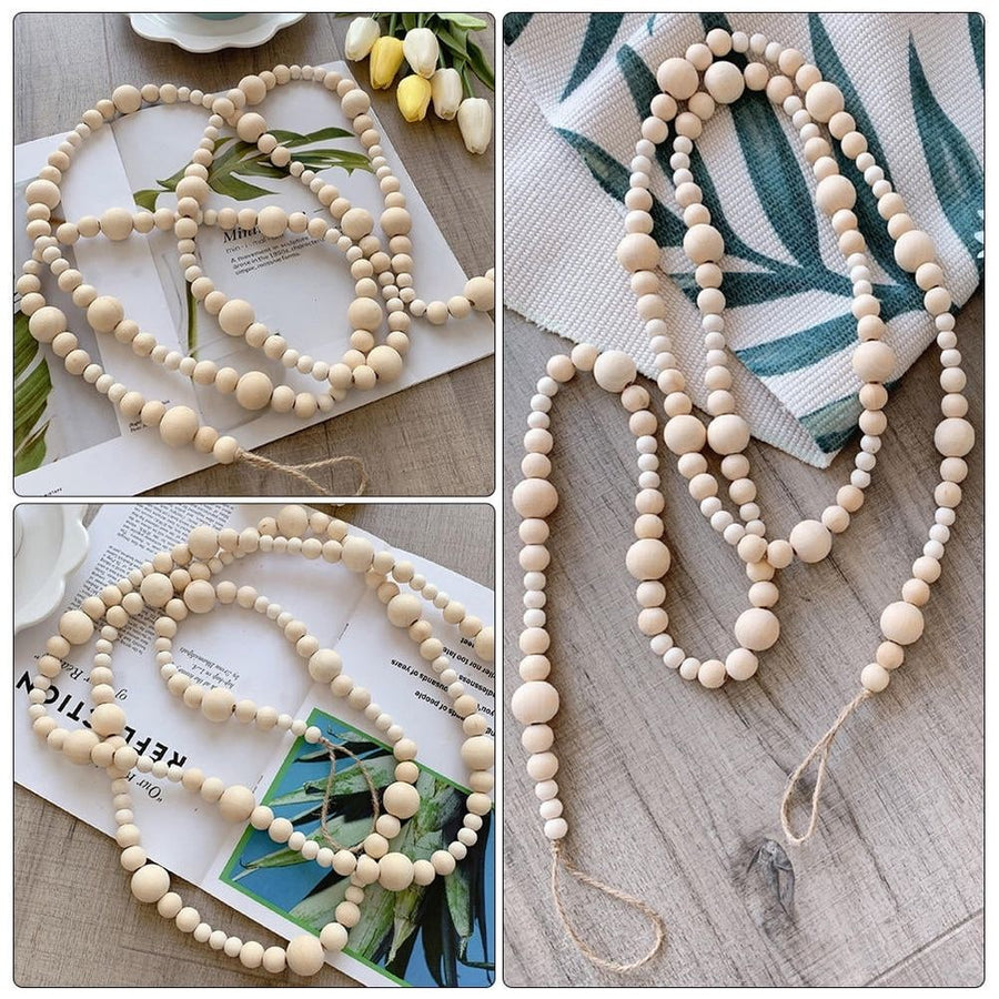 Hanging Decorations Beaded Gar Decor Wooden Bead Hanging Decoration 1Pc