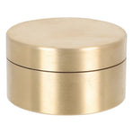 1Pc Golden Copper Round Storage Box for Home Desk with Lightweight Portable Feature