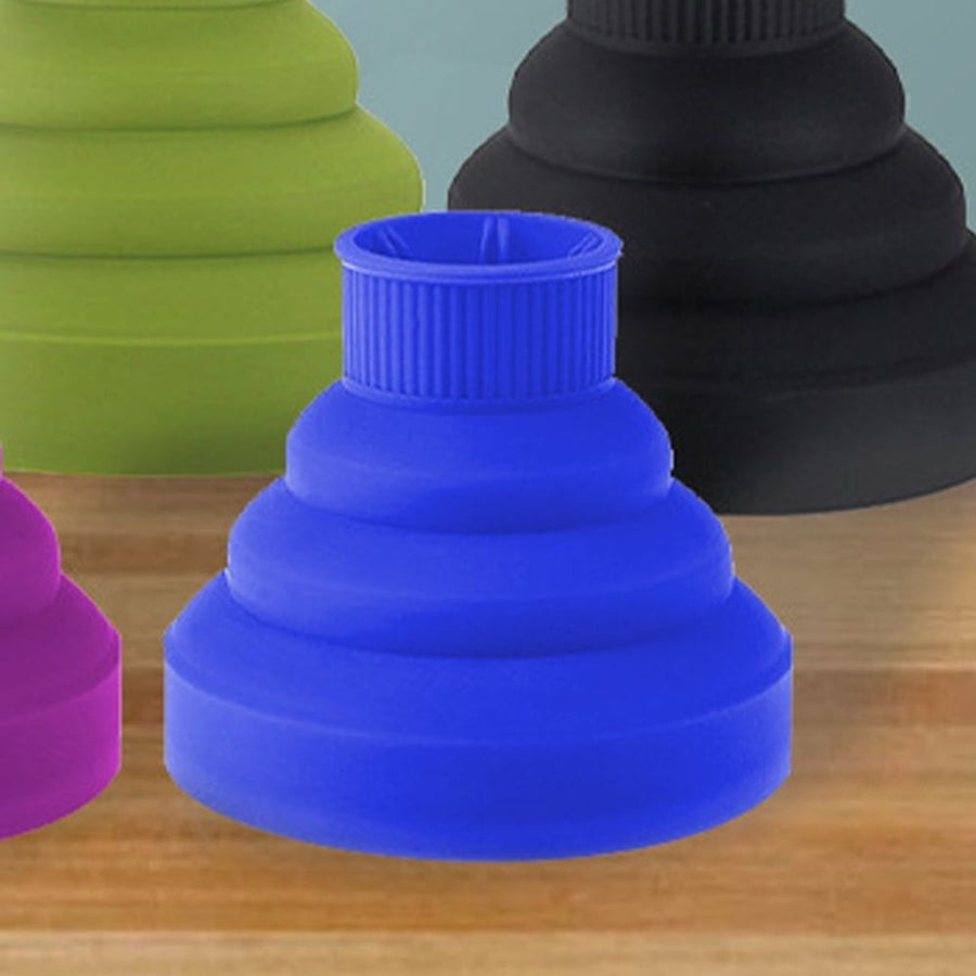 Hair Dryer Diffuser Attachment in Blue Silicone for Curl and Wave Styling