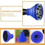 Hair Dryer Diffuser Attachment in Blue Silicone for Curl and Wave Styling