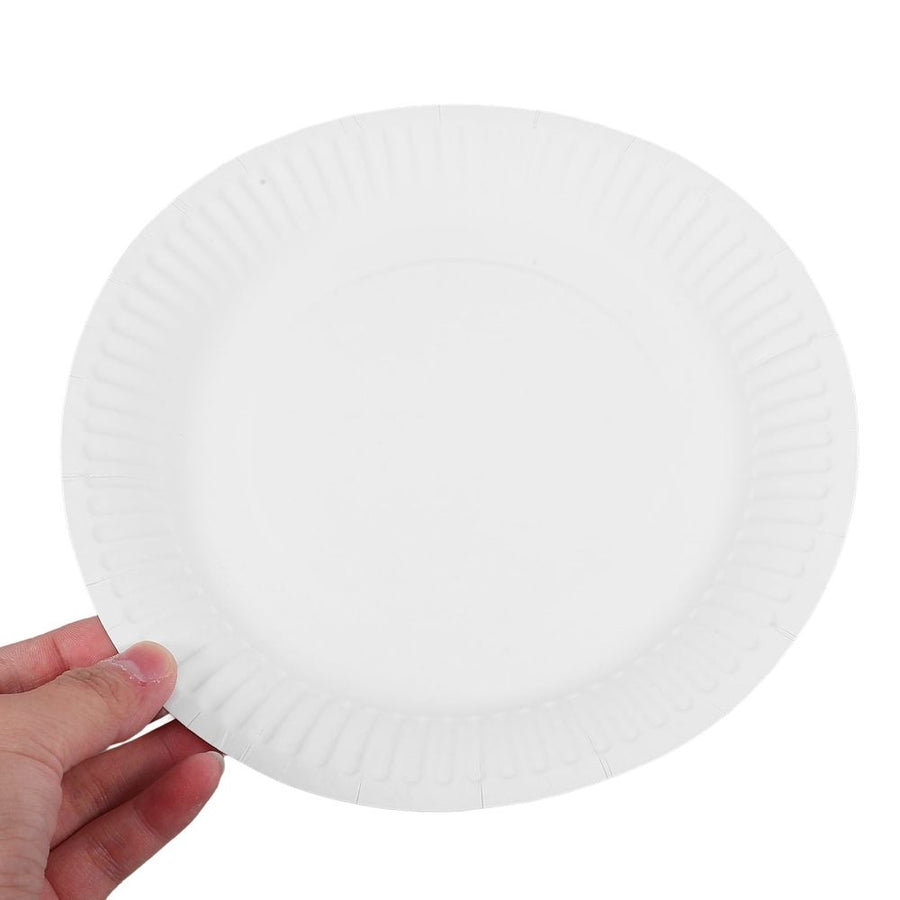 Multipurpose White Paper Plates for Craft and Art Projects 10Pcs