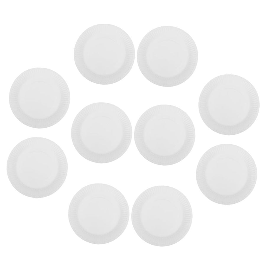 Multipurpose White Paper Plates for Craft and Art Projects 10Pcs