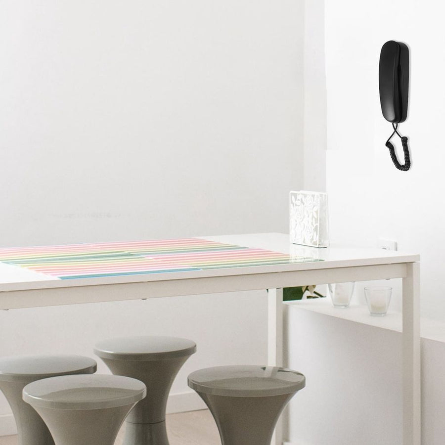 Wall Mounted Phone in Black for Home Use with Easy Installation and Clear Sound