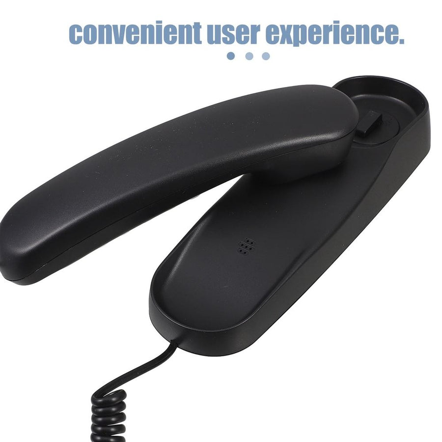 Wall Mounted Phone in Black for Home Use with Easy Installation and Clear Sound