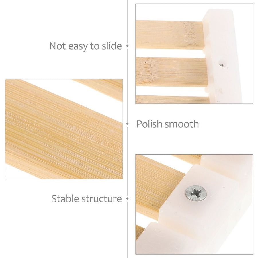 Bathmats For Bathroom Bamboo Bath Mat Beige Nonslip Rectangular 1Pack