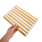 Bathmats For Bathroom Bamboo Bath Mat Beige Nonslip Rectangular 1Pack