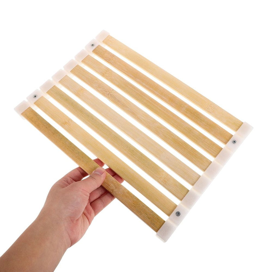 Bathmats For Bathroom Bamboo Bath Mat Beige Nonslip Rectangular 1Pack