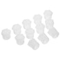 Trailer Rv Water Heater Drain Plugs, White PVC, Durable, Compact, Universal Fit, Tight Seal, 12Pcs