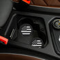 4Pcs Black Car Cup Holder Coasters Universal Fit with Patriotic Flag Design