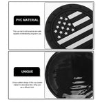 4Pcs Black Car Cup Holder Coasters Universal Fit with Patriotic Flag Design