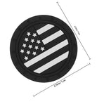 4Pcs Black Car Cup Holder Coasters Universal Fit with Patriotic Flag Design