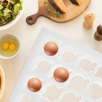 White Egg Foam Holder Tray for Shipping and Kitchen Storage with Easy Carry Features