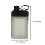 Strong Travel Water Bottle Black Flat Design with Lid for Outdoor and Gym Use
