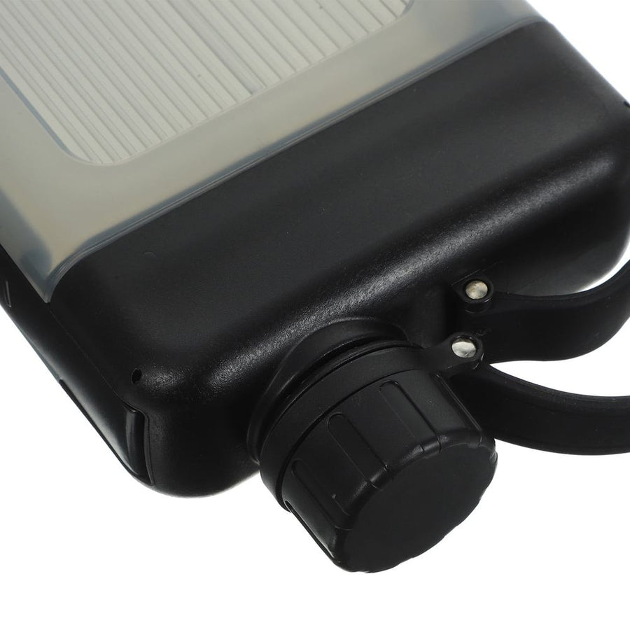 Strong Travel Water Bottle Black Flat Design with Lid for Outdoor and Gym Use