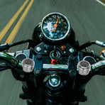 Clock Thermometer for Motorcycle Riders 2Pcs Set Black Aluminum Alloy