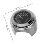 Clock Thermometer for Motorcycle Riders 2Pcs Set Black Aluminum Alloy