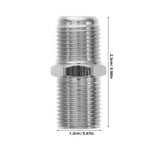 10Pcs Plated Silver Coaxial Cable Coupler F Type Connector for TV Cable Extension