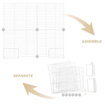 White Freezer Shelf Dividers, Adjustable, Large Capacity, Stainless Steel ABS, Home Use