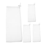 Garden Bird Feeding Socks, White Polyester, Easy Hang, Durable, 4Pcs