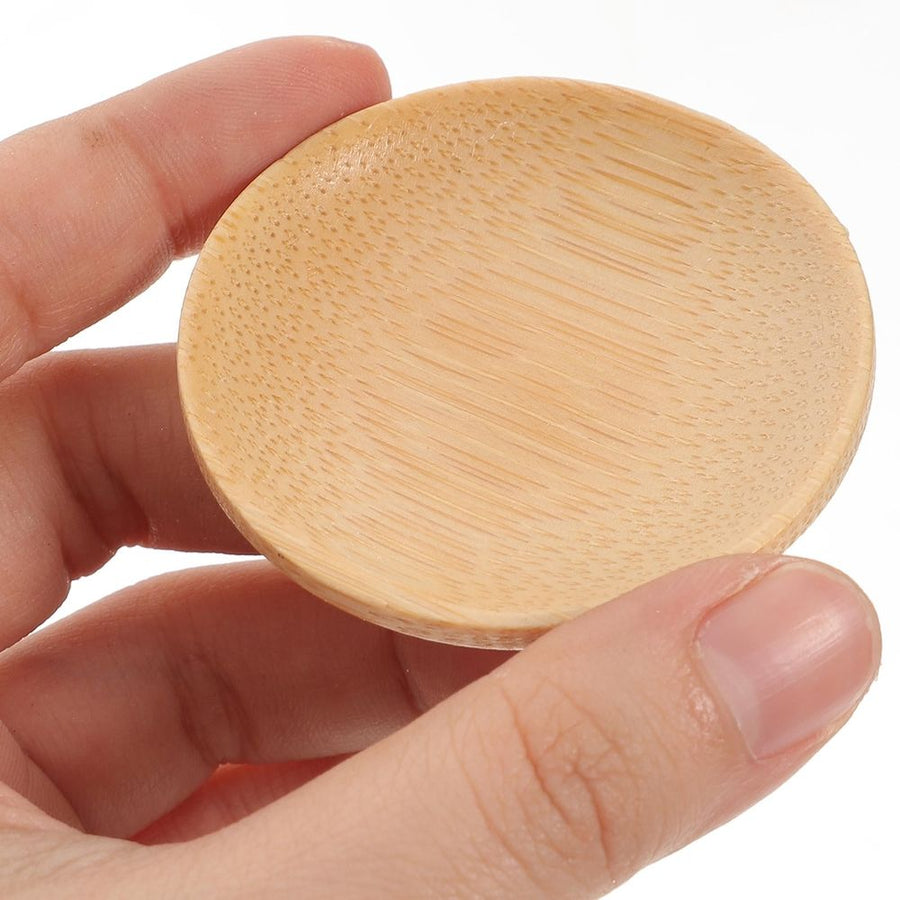 10pcs Cute Dipping Sauce Plate Bamboo Seasoning Holder for Household Use