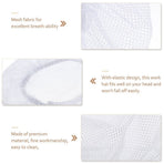 White Chef Caps Mesh Fabric Breath-Ability Adjustable for Protection 10Pcs