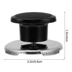 Whistling Teakettle Lid Knob, Black, Easy Install, Stainless Steel, 4Pcs