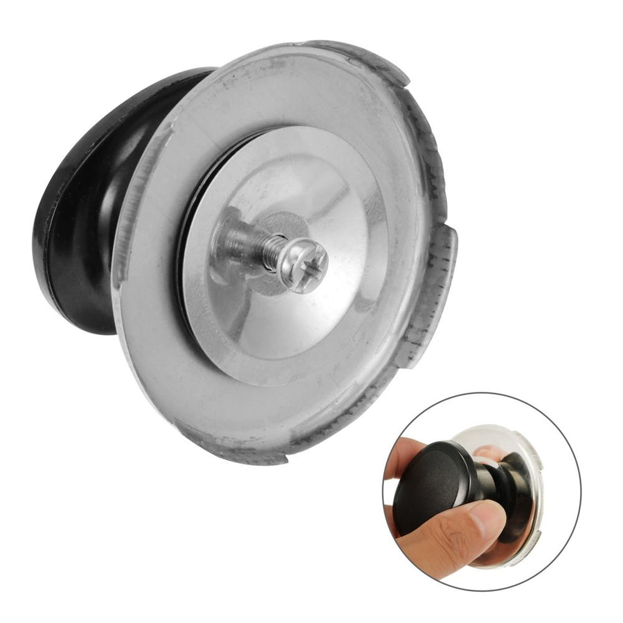 Whistling Teakettle Lid Knob, Black, Easy Install, Stainless Steel, 4Pcs