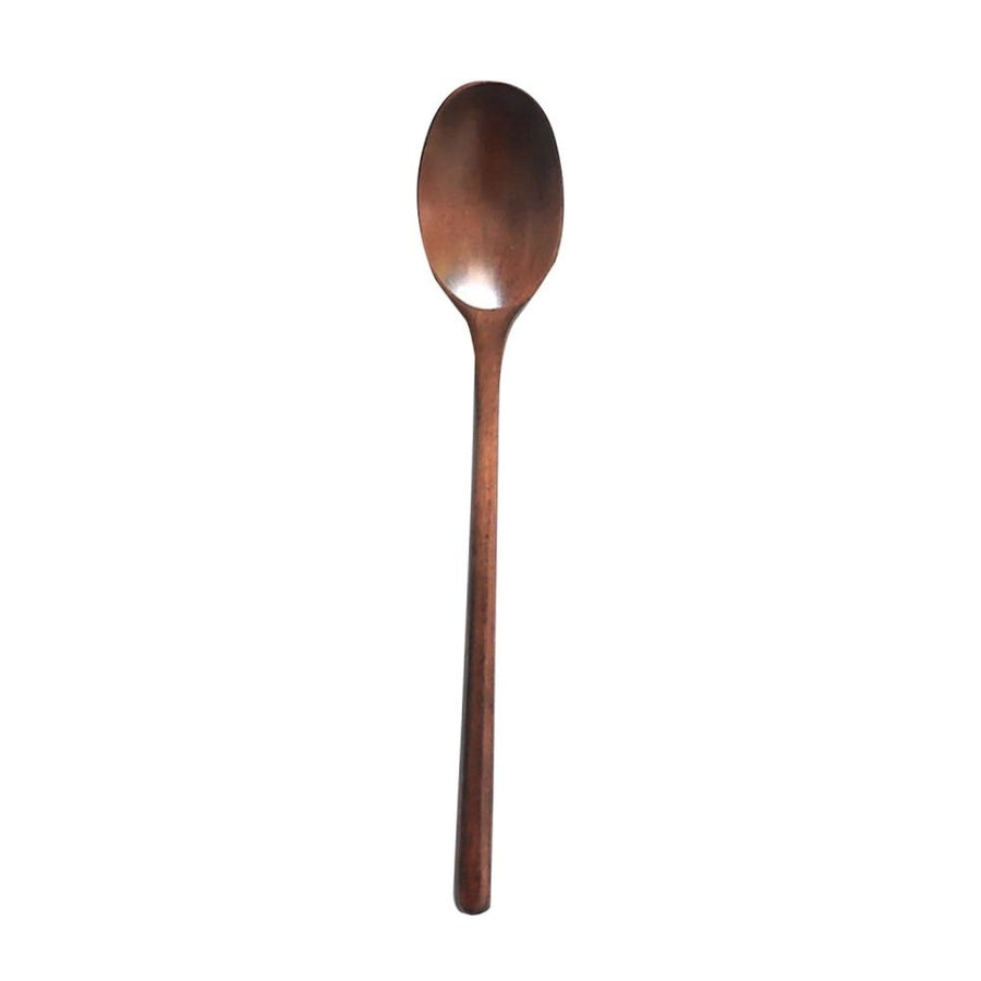 Brown Plastic Mixing Spoon for Kitchen Use Lightweight and Comfortable to Hold 2 Pieces