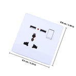 Electric Socket USB Electrical Outlet Outlet Power Supply with ON/OFF Switch 1Pack