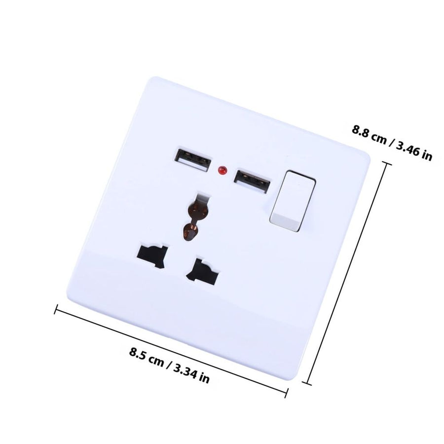 Electric Socket USB Electrical Outlet Outlet Power Supply with ON/OFF Switch 1Pack