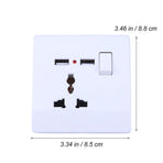 Electric Socket USB Electrical Outlet Outlet Power Supply with ON/OFF Switch 1Pack