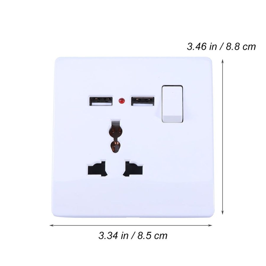 Electric Socket USB Electrical Outlet Outlet Power Supply with ON/OFF Switch 1Pack