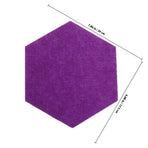 Anti-Wear Felt Bulletin Board Hexagon Tiles for Home Decoration 10Pcs