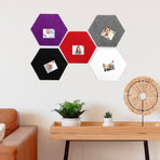 Anti-Wear Felt Bulletin Board Hexagon Tiles for Home Decoration 10Pcs