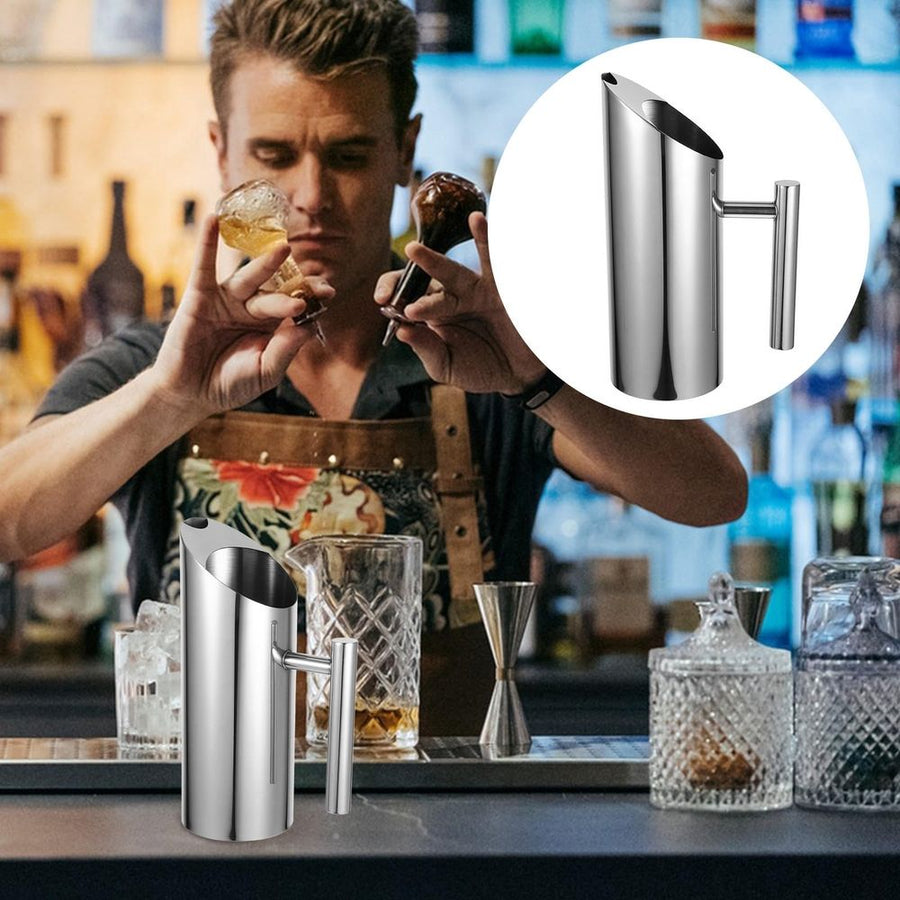 Polished Stainless Steel Pitcher Silver 1Set Beverage Mixing for Kitchen