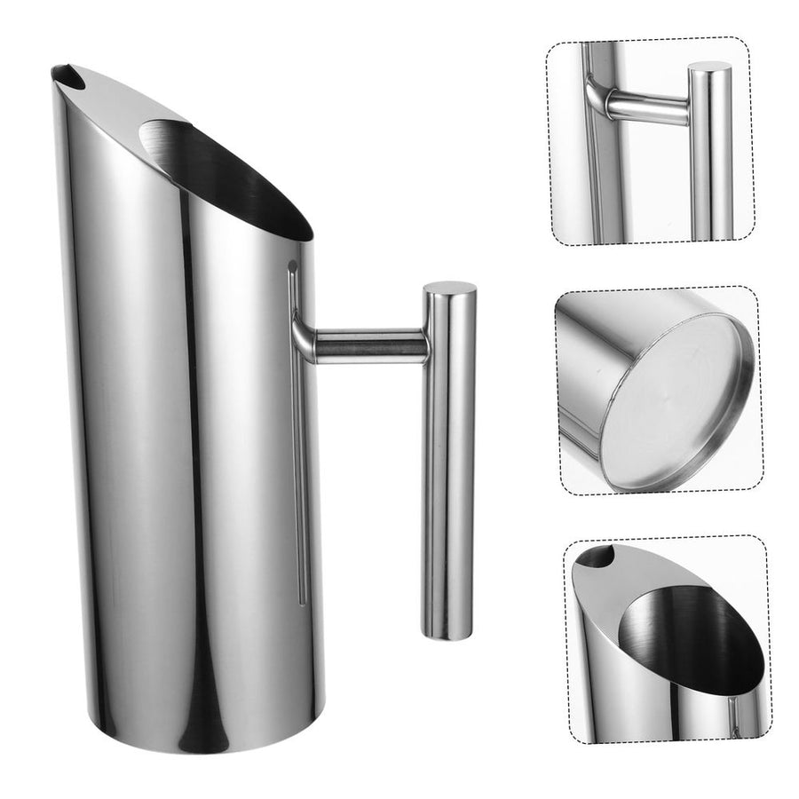 Polished Stainless Steel Pitcher Silver 1Set Beverage Mixing for Kitchen